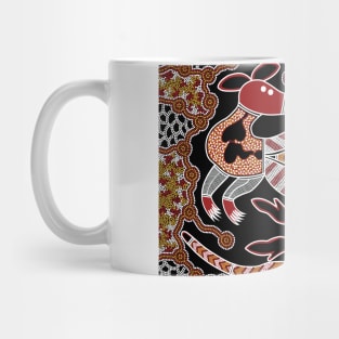 Aboriginal Art - Kangaroo Dreaming Small Mug